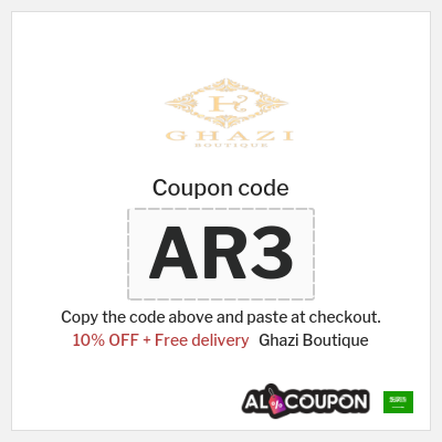Coupon discount code for Ghazi Boutique 10% OFF