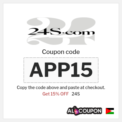 Coupon for 24S (APP15) Get 15% OFF
