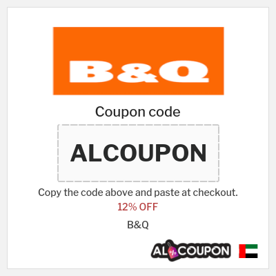 Coupon discount code for B&Q 10% OFF