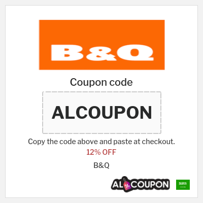 Coupon discount code for B&Q 10% OFF