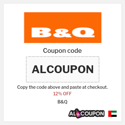 Coupon discount code for B&Q 10% OFF