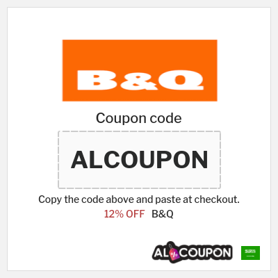 Coupon discount code for B&Q 10% OFF