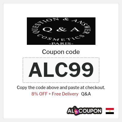 Coupon discount code for Q&A 8% OFF