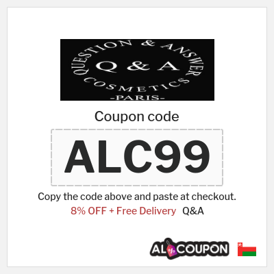 Coupon discount code for Q&A 8% OFF