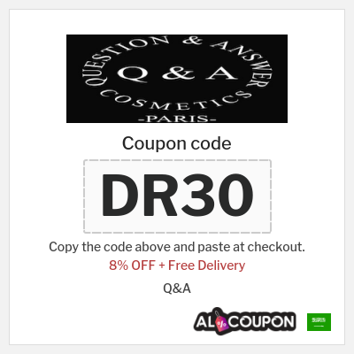 Coupon for Q&A (DR30) 8% OFF + Free Delivery