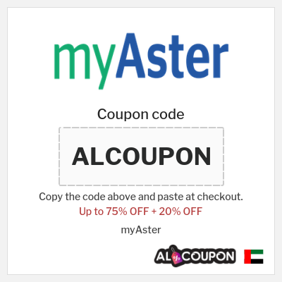 Coupon discount code for myAster 20% OFF