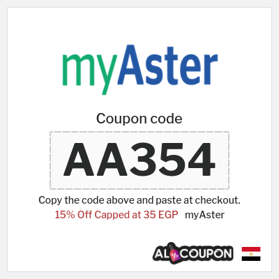 Coupon discount code for myAster Up to 15% OFF