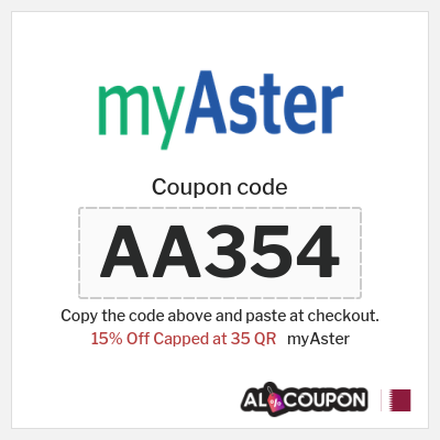 Coupon discount code for myAster Up to 15% OFF