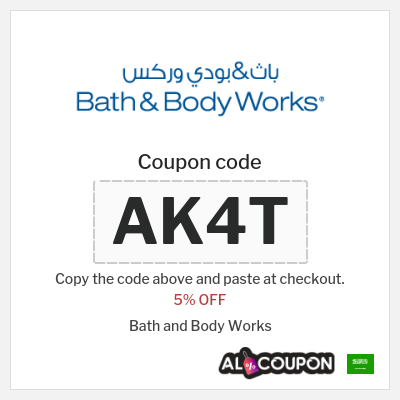 Coupon for Bath and Body Works (AK4T) 5% OFF