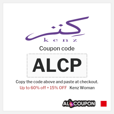 Coupon for Kenz Woman (ALCP) Up to 60% off + 15% OFF