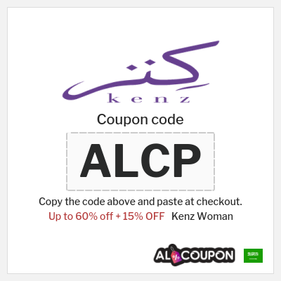Coupon for Kenz Woman (ALCP) Up to 60% off + 15% OFF