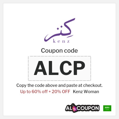 Coupon for Kenz Woman (ALCP) Up to 60% off + 20% OFF