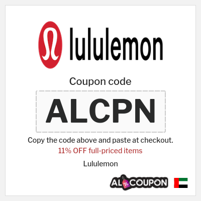 Coupon discount code for Lululemon 11% OFF