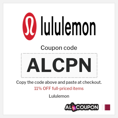 Coupon discount code for Lululemon 11% OFF