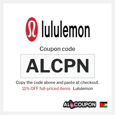 Coupon discount code for Lululemon 11% OFF