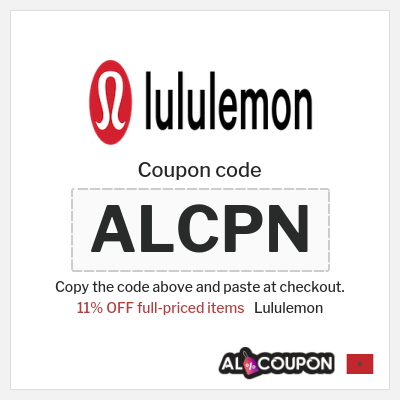 Coupon discount code for Lululemon 11% OFF