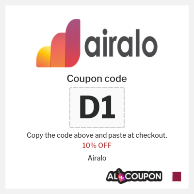 Coupon for Airalo (D1) 10% OFF