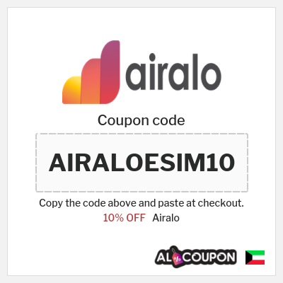 Coupon for Airalo (AIRALOESIM10) 10% OFF