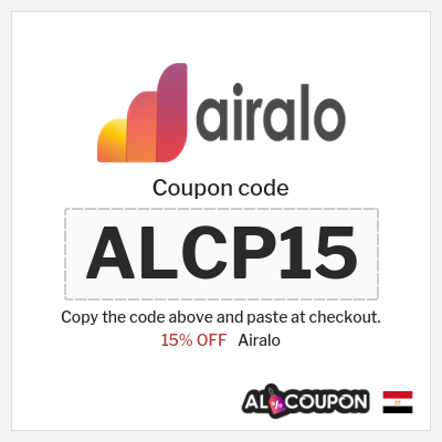 Coupon for Airalo (ALCP15) 15% OFF