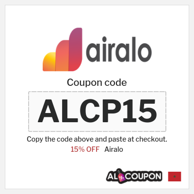 Coupon for Airalo (ALCP15) 15% OFF