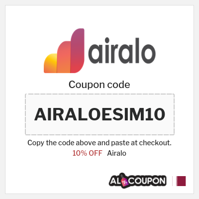Coupon for Airalo (AIRALOESIM10) 10% OFF