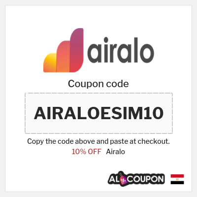 Coupon for Airalo (AIRALOESIM10) 10% OFF