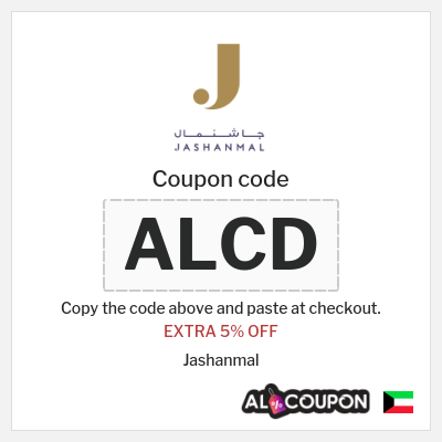 Coupon discount code for Jashanmal EXTRA 5% OFF