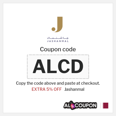 Coupon discount code for Jashanmal EXTRA 5% OFF