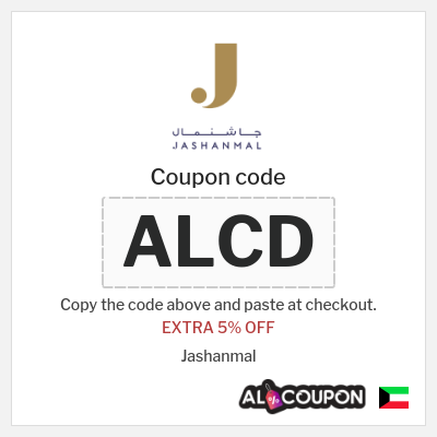Coupon for Jashanmal (ALCD) EXTRA 5% OFF