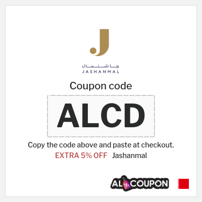 Coupon for Jashanmal (ALCD) EXTRA 5% OFF