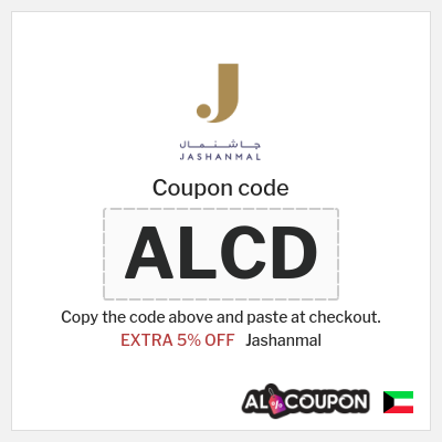 Coupon for Jashanmal (ALCD) EXTRA 5% OFF