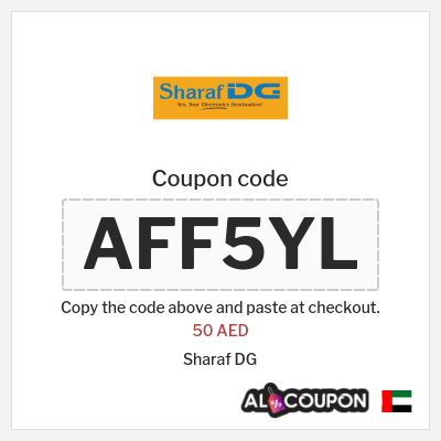 Coupon discount code for Sharaf DG