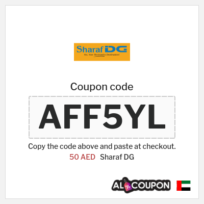Coupon discount code for Sharaf DG