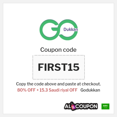 Coupon discount code for Godukkan 15.3 Saudi riyal OFF