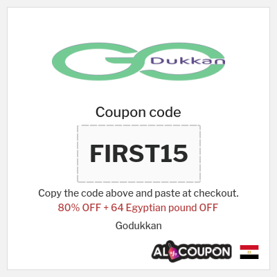Coupon discount code for Godukkan 64 Egyptian pound OFF