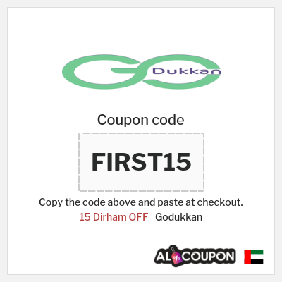 Coupon for Godukkan (FIRST15) 15 Dirham OFF