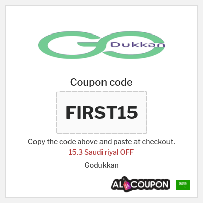 Coupon for Godukkan (FIRST15) 15.3 Saudi riyal OFF