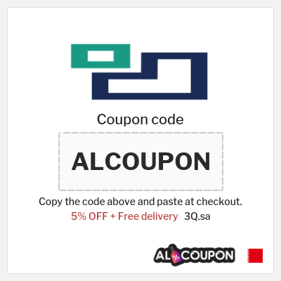 Coupon for 3Q.sa (ALCOUPON) 5% OFF + Free delivery