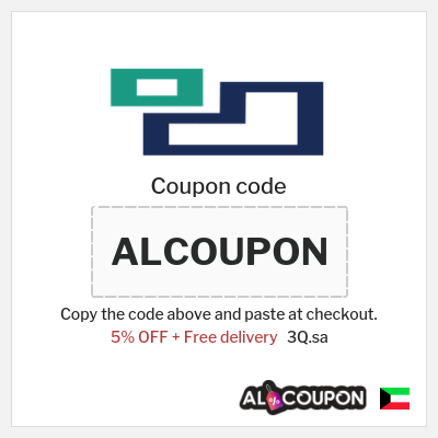 Coupon for 3Q.sa (ALCOUPON) 5% OFF + Free delivery
