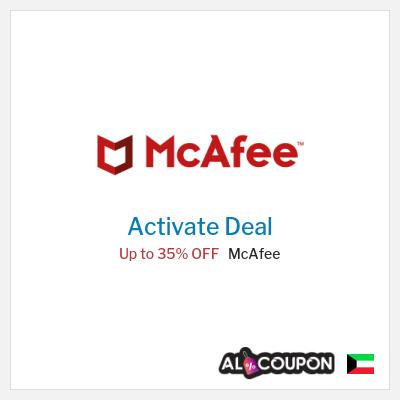 Coupon discount code for McAfee Up to 35% OFF
