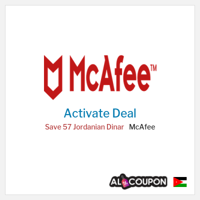 Special Deal for McAfee Save 57 Jordanian Dinar