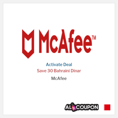 Special Deal for McAfee Save 30 Bahraini Dinar