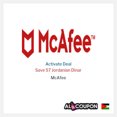 Special Deal for McAfee Save 57 Jordanian Dinar