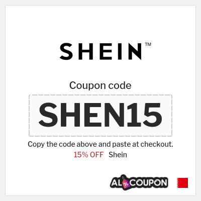 Coupon discount code for Shein 15% Off + Free Shipping