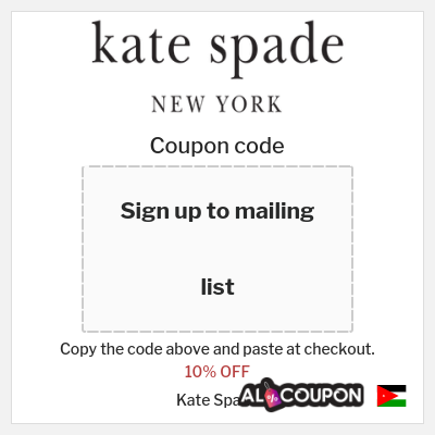 Coupon discount code for Kate Spade Up to 50% OFF