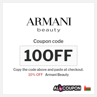 Coupon discount code for Armani Beauty 10% OFF