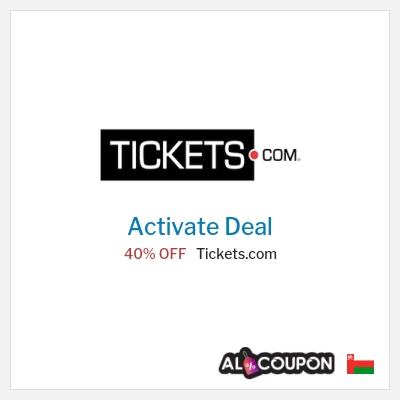 Special Deal for Tickets.com 40% OFF