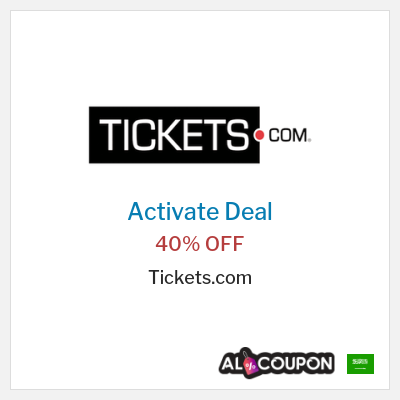 Special Deal for Tickets.com 40% OFF