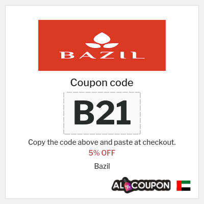 Coupon discount code for Bazil 5% OFF