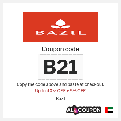 Coupon for Bazil (B21) Up to 40% OFF + 5% OFF